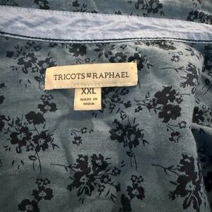 Men's Blue Floral Short Sleeve Shirt